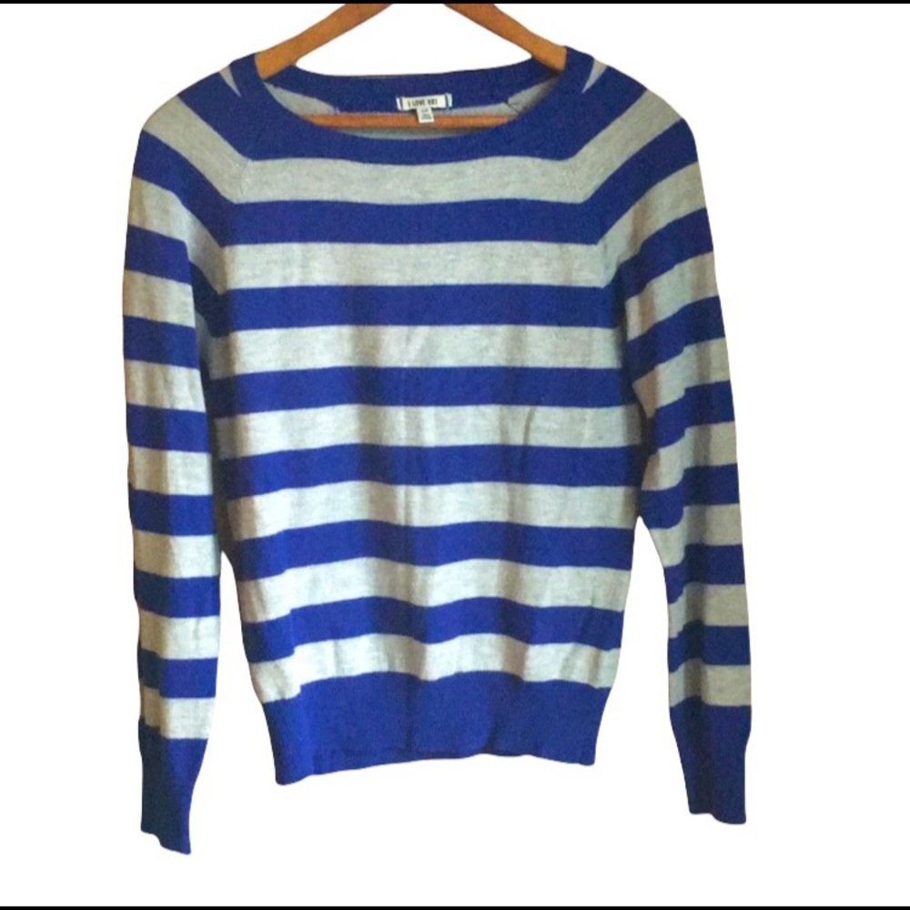 Hollister | Blue & Gray Striped Sweater